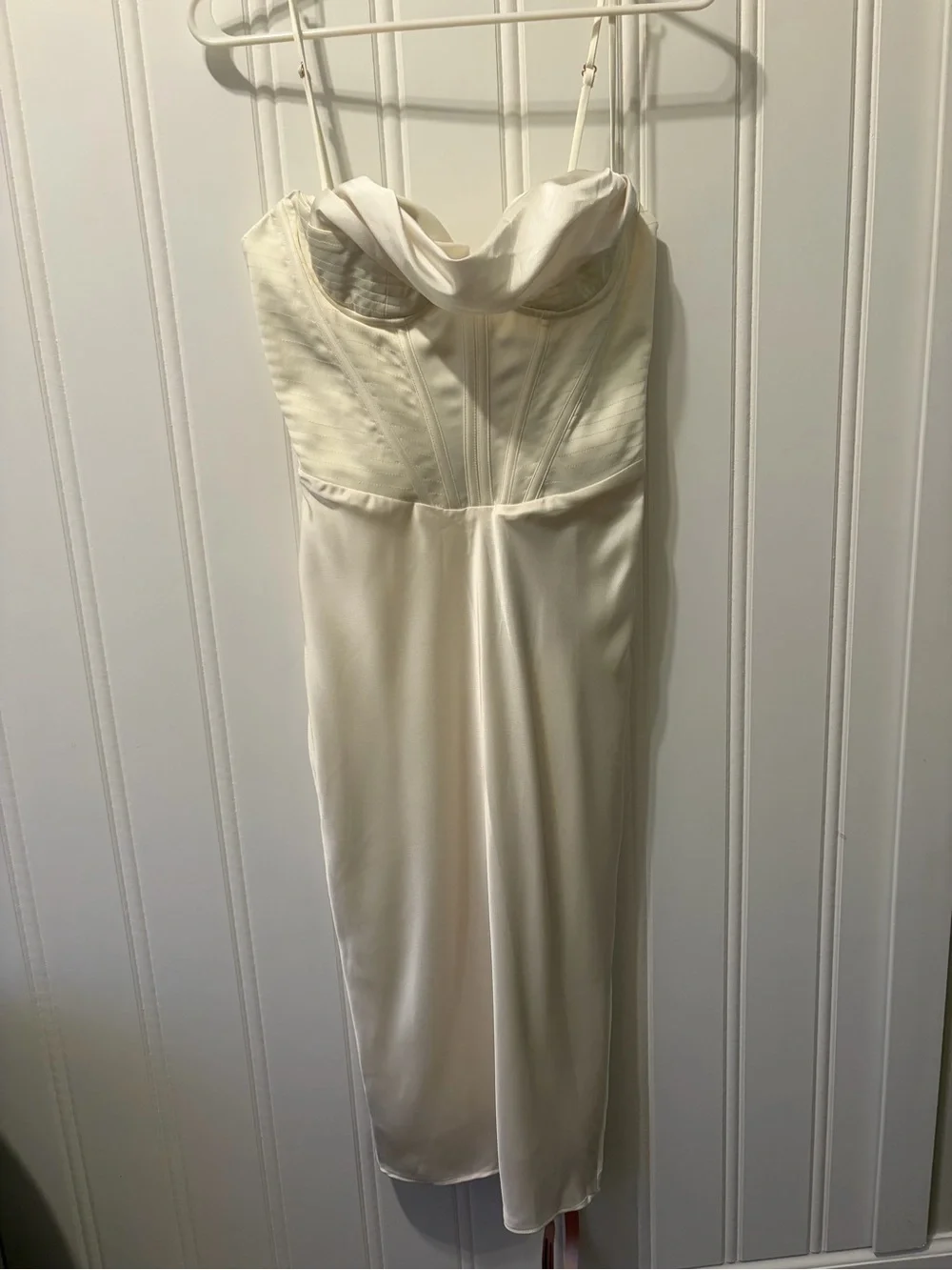 NWT House of CB Myrna Corset Satin Slipdress Medium Wedding Reception Cocktail